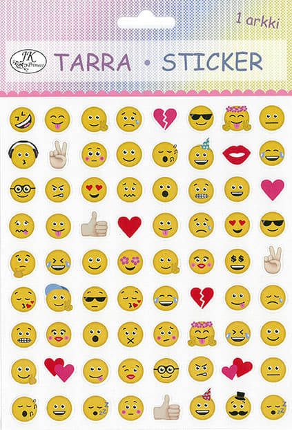 emoji Paper Glitter -tarra